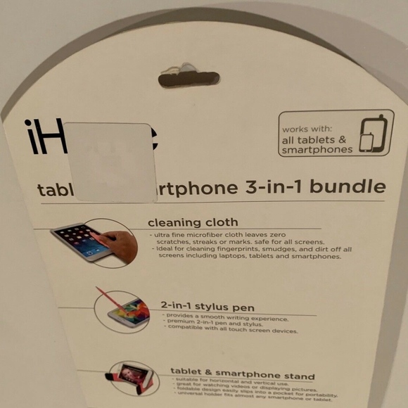 iHome Accessories Nip Ihome Pink Black Tablet Smartphone 3in Cloth